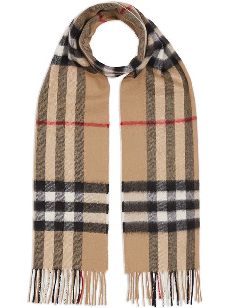 burberry cashmere check scarf beige.